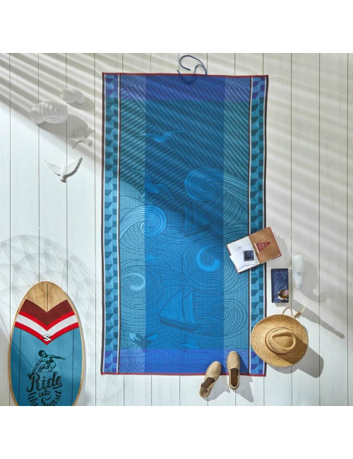 Drap de plage Baignade à Socoa Le Jacquard français - 2 coloris