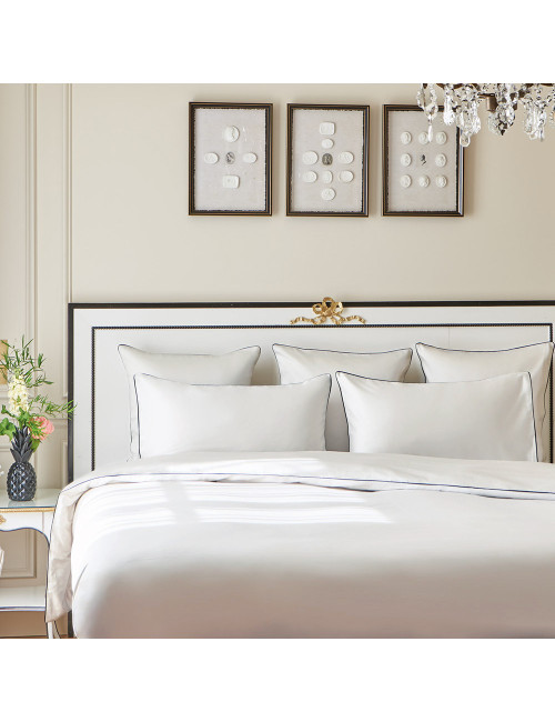 Parure de lit Suite grand luxe bleu Garnier Thiebaut