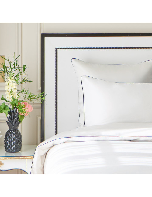 Parure de lit Suite grand luxe bleu Garnier Thiebaut