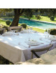 Nappe Venezia coton ivoire Le Jacquard Français - 4 dimensions