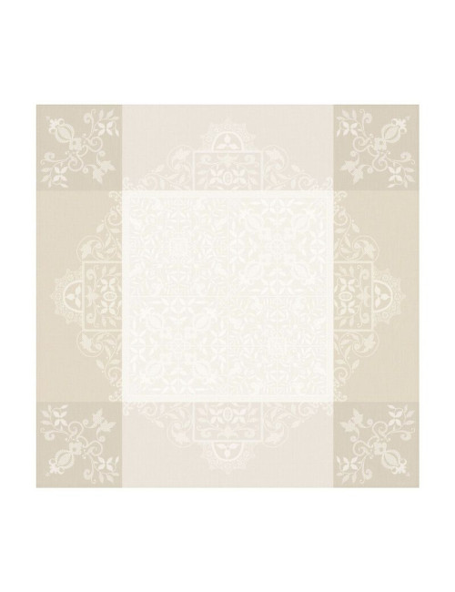 Nappe Venezia coton ivoire Le Jacquard Français - 4 dimensions