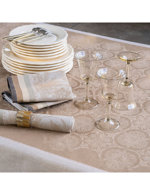 4 serviettes de table Instant bucolique Le Jacquard Français - 3 coloris