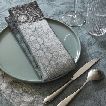 4 serviettes de table Symphonie Baroque Le Jacquard Français - 2 coloris