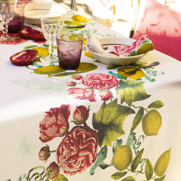 4 serviettes de table Citrons de Menton Garnier Thiebaut