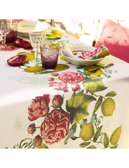 4 serviettes de table Citrons de Menton Garnier Thiebaut