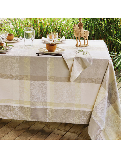 4 serviettes de table Mille dentelles naturel Garnier Thiebaut