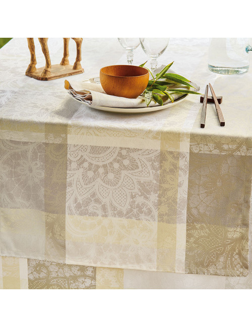 Chemin de table Mille dentelles naturel Garnier Thiebaut