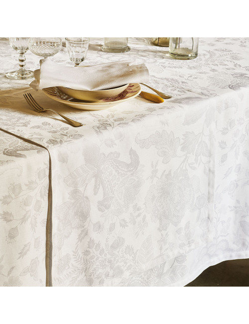 Chemin de table Milles giverny Garnier Thiebaut blanc