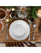 6 Assiettes Réminiscence blanc Degrenne - 3 tailles
