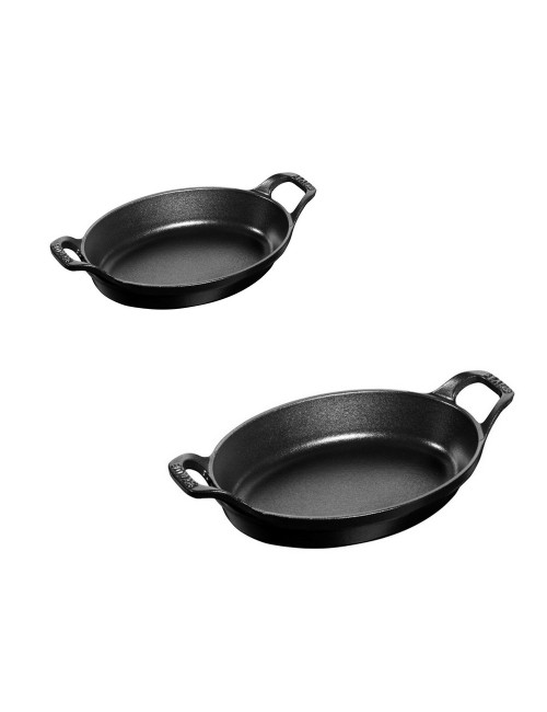 Set 2 plats ovales STAUB - 21 & 24cm - 3 coloris