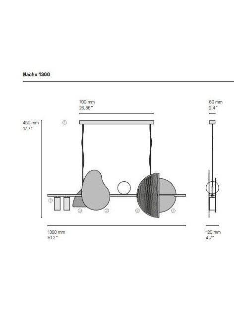 Suspension Nacho CVL - 2 tailles 4 finitions