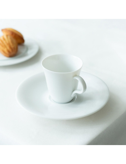 6 tasses et soucoupes SD One blanc Degrenne - 2 tailles