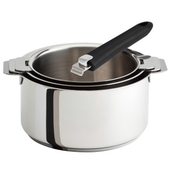 Batterie Cristel Mutine Evolution 3 casseroles + 1 poignée amovible - 8 coloris