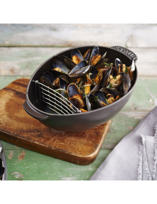Cocotte Moulière noir mat Staub 28cm