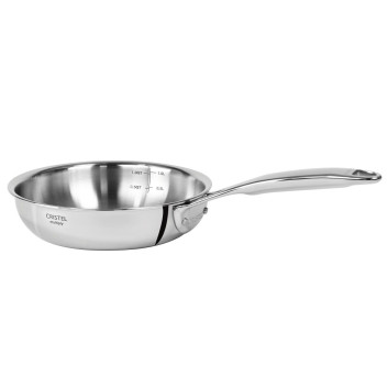 Poêle Sautoir Castel Pro CRISTEL inox - 6 tailles