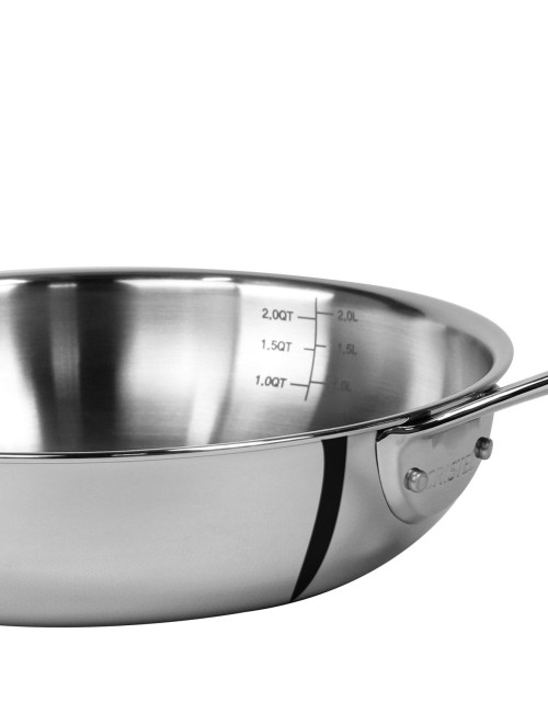Poêle Sautoir Castel Pro CRISTEL inox - 6 tailles