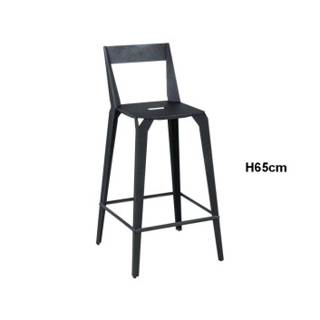 Tabouret snack avec dossier Valence H65cm CARRIER - 28 coloris