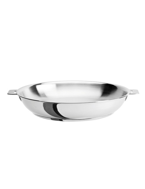 Set batterie 2 poêles hautes Cristel Mutine amovibles inox 24 et 28cm