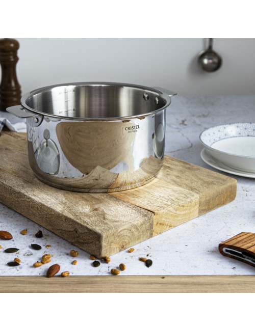 Set batterie Cristel Casteline 3 casseroles et 1 poignée zenith amovible - 2 coloris