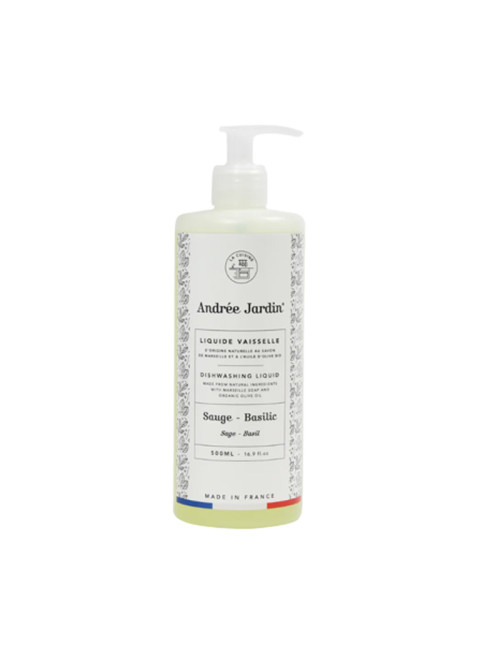 Liquide vaisselle 500ml Sauge Basilic Andrée Jardin