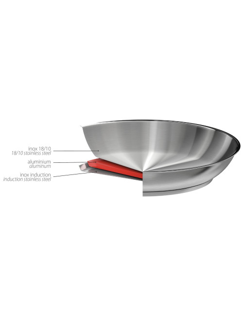 Poêle haute inox Cristel Strate - 2 diamètres