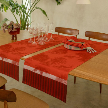 Chemin de table Souveraine Lin Le Jacquard Français - 3 coloris