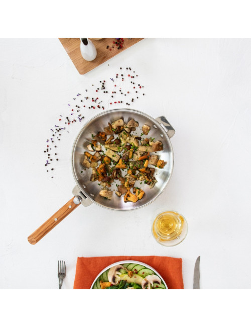 Wok et couvercle Cristel Casteline - 3 tailles