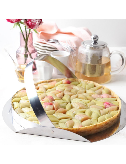 Moule à tarte Cristel en inox 28cm