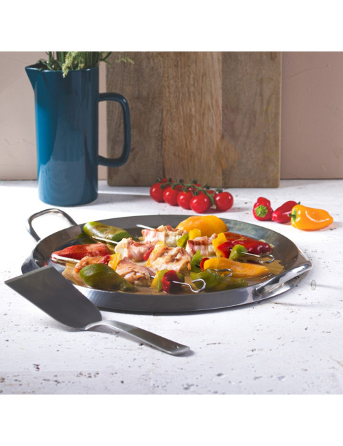 Grill rond Cristel plancha en inox diamètre 34cm
