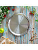 Grill rond Cristel plancha en inox diamètre 34cm