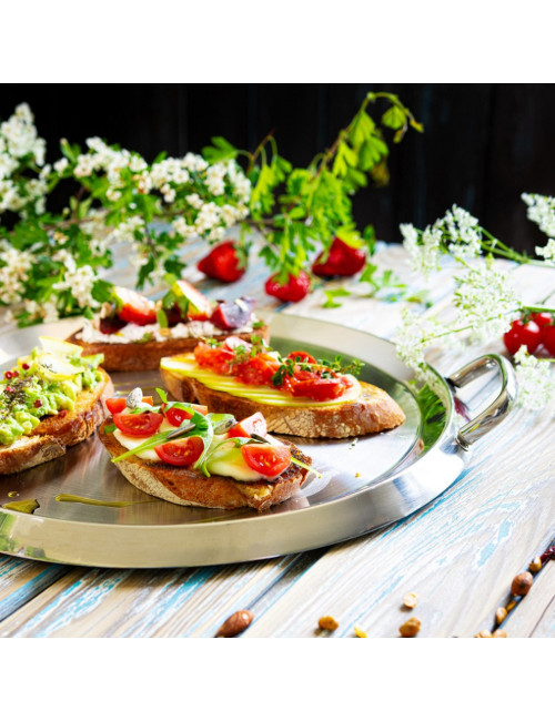Grill rond Cristel plancha en inox diamètre 34cm