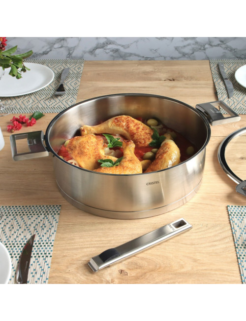 Sauteuse en inox Cristel Strate amovible - 6 tailles
