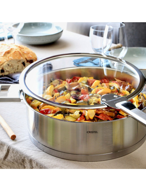 Sauteuse en inox Cristel Strate amovible - 6 tailles