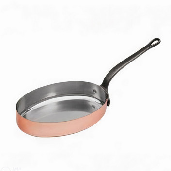 Poêle ovale cuivre étamé Baumalu 20cm