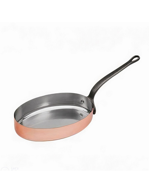 Poêle ovale cuivre étamé Baumalu 20cm