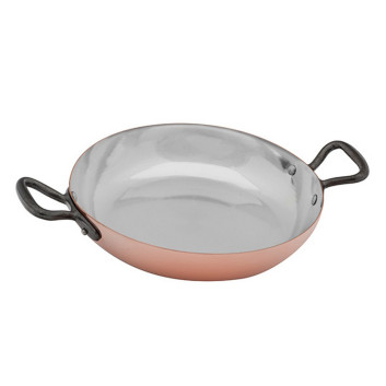 Plat rond cuivre étamé Baumalu - 2 tailles