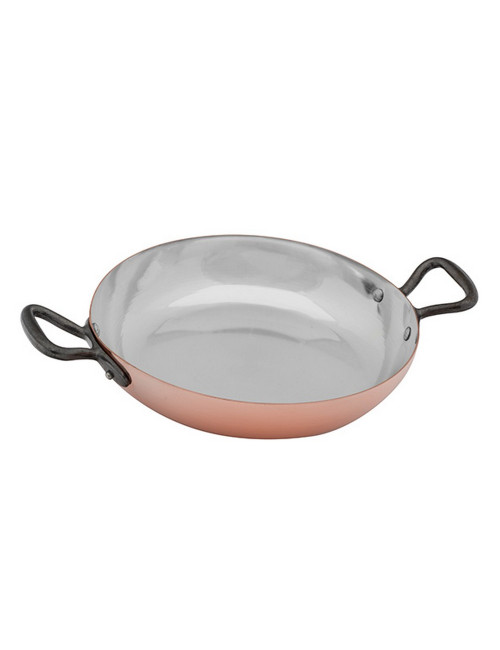 Plat rond cuivre étamé Baumalu - 2 tailles