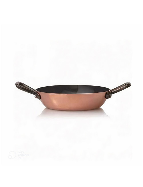 Plat rond cuivre étamé Baumalu - 2 tailles