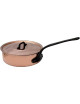 Sauteuse cuivre lisse avec couvercle Baumalu - 4 tailles