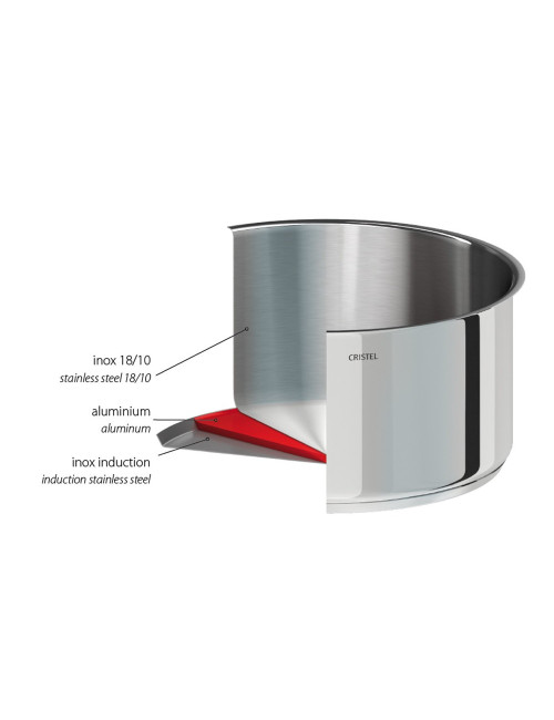 Cuit pâtes Cristel Mutine Fixe inox 22cm
