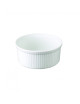 6 moules à soufflé plissé Apilco en porcelaine - 3 tailles