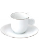 6 tasses soucoupes Galet Platine Deshoulières - 2 contenances