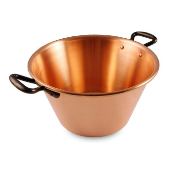 Confiturier haut bassine à gelée et à confiture 26,5cm cuivre Baumalu