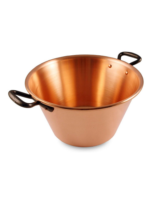 Confiturier haut bassine à gelée et à confiture 26,5cm cuivre Baumalu