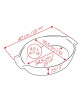 Plat à four ovale 40cm Appolia Peugeot - 4 coloris