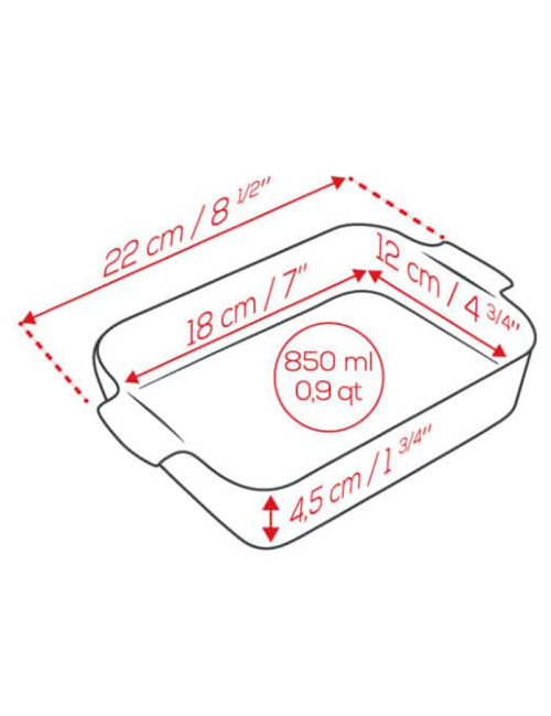 Plat à four individuel rectangulaire Peugeot Appolia - 4 coloris