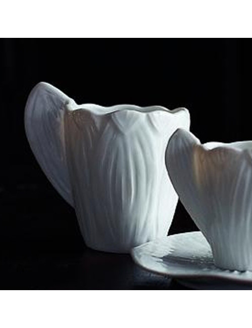 6 mugs Endive porcelaine Jacques Pergay