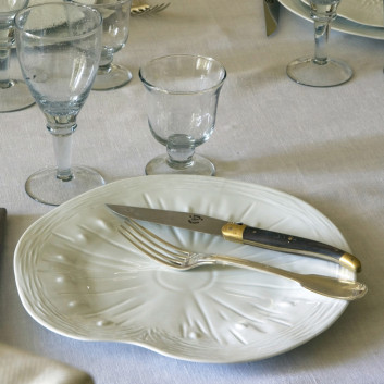 6 assiettes plates Tomate porcelaine Jacques Pergay