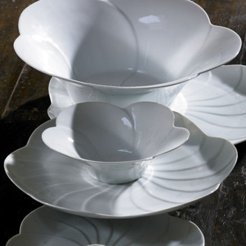 Saladier Pétale porcelaine Jacques Pergay