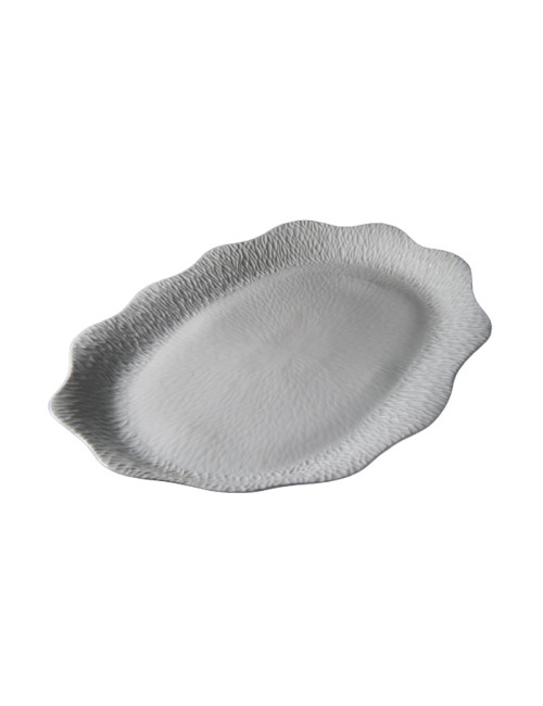 Plat ovale Smock porcelaine Jacques Pergay